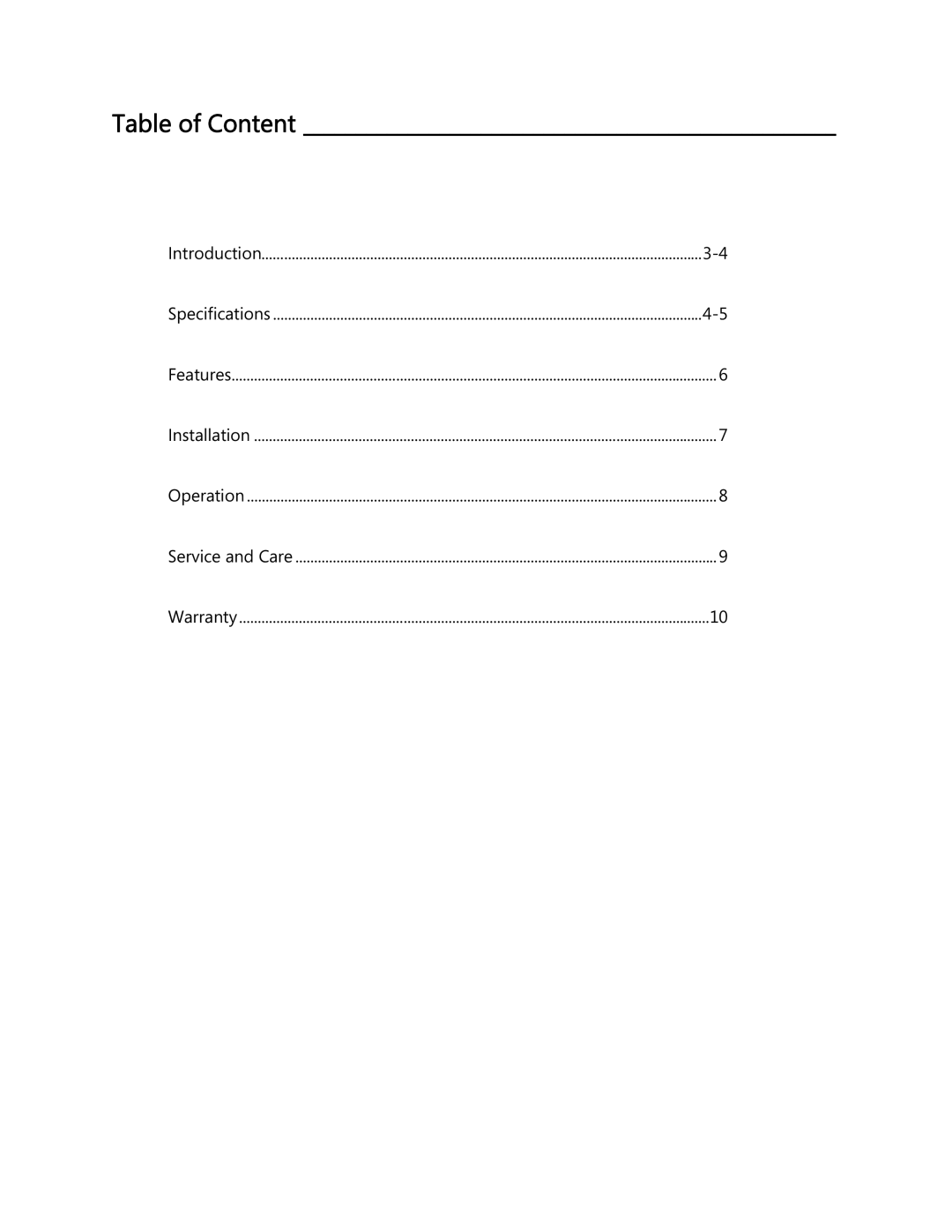 Cary Audio Design CAD 300 SE owner manual Table of Content 