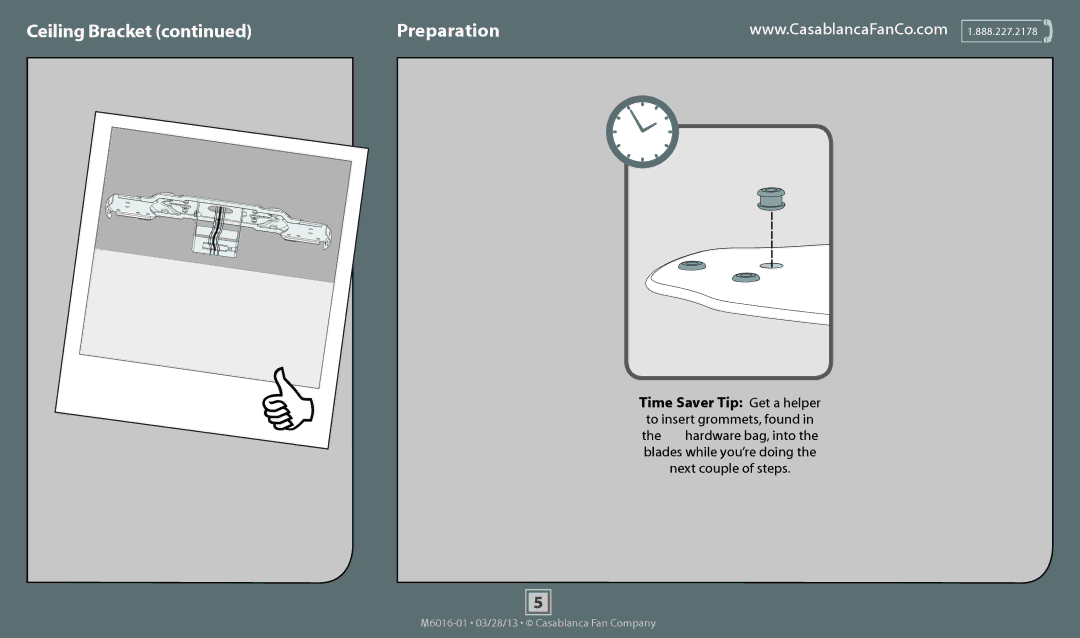 Casablanca Fan Company 54106, 54105 operation manual Preparation 