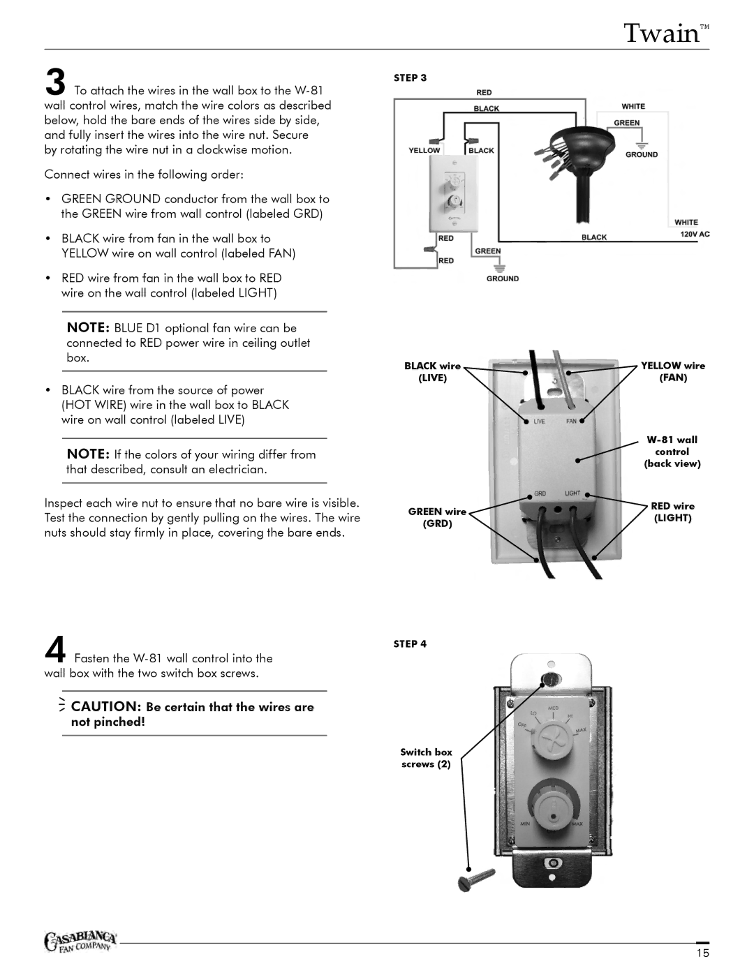 Casablanca Fan Company C25G624FPOMONA owner manual Live 