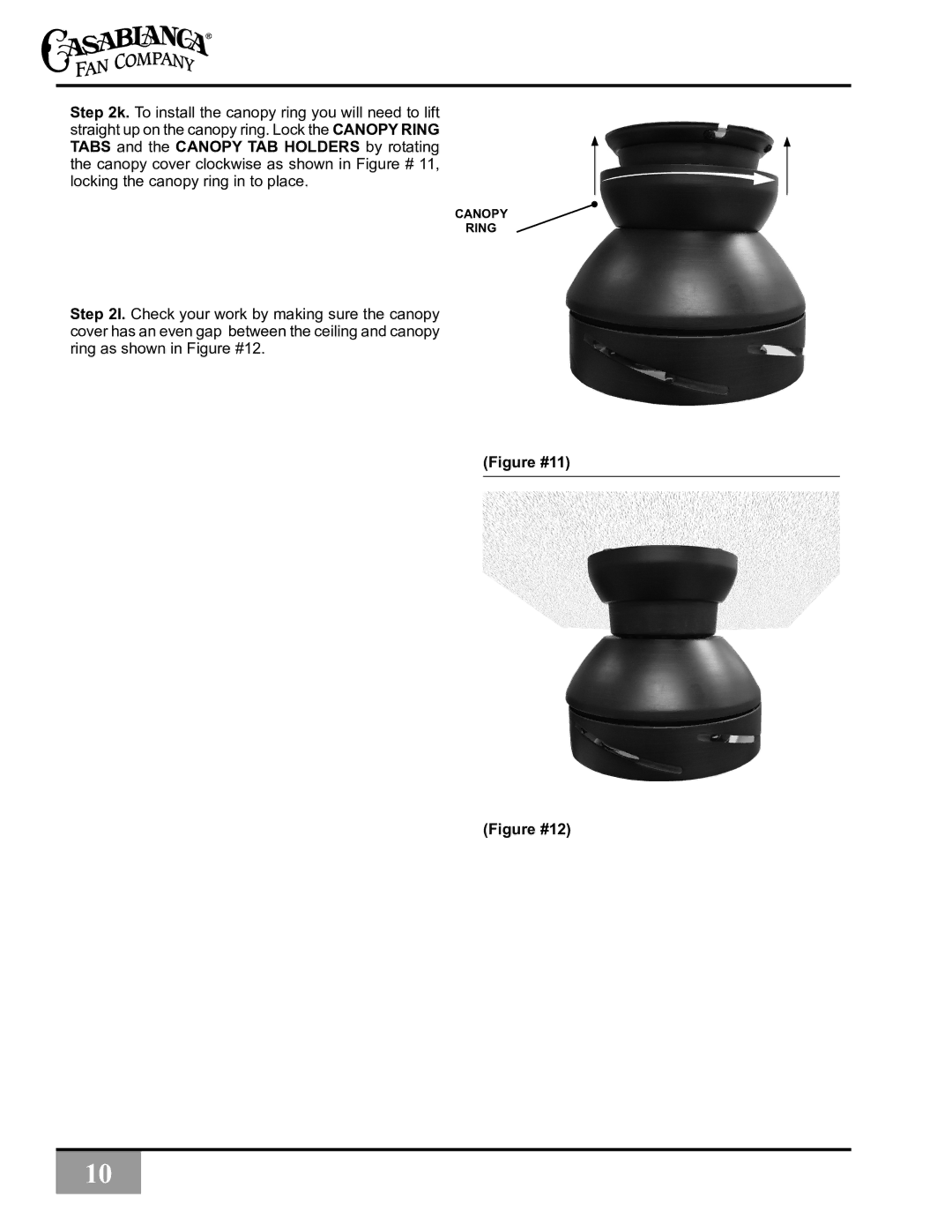 Casablanca Fan Company C30G45L owner manual Figure #11 