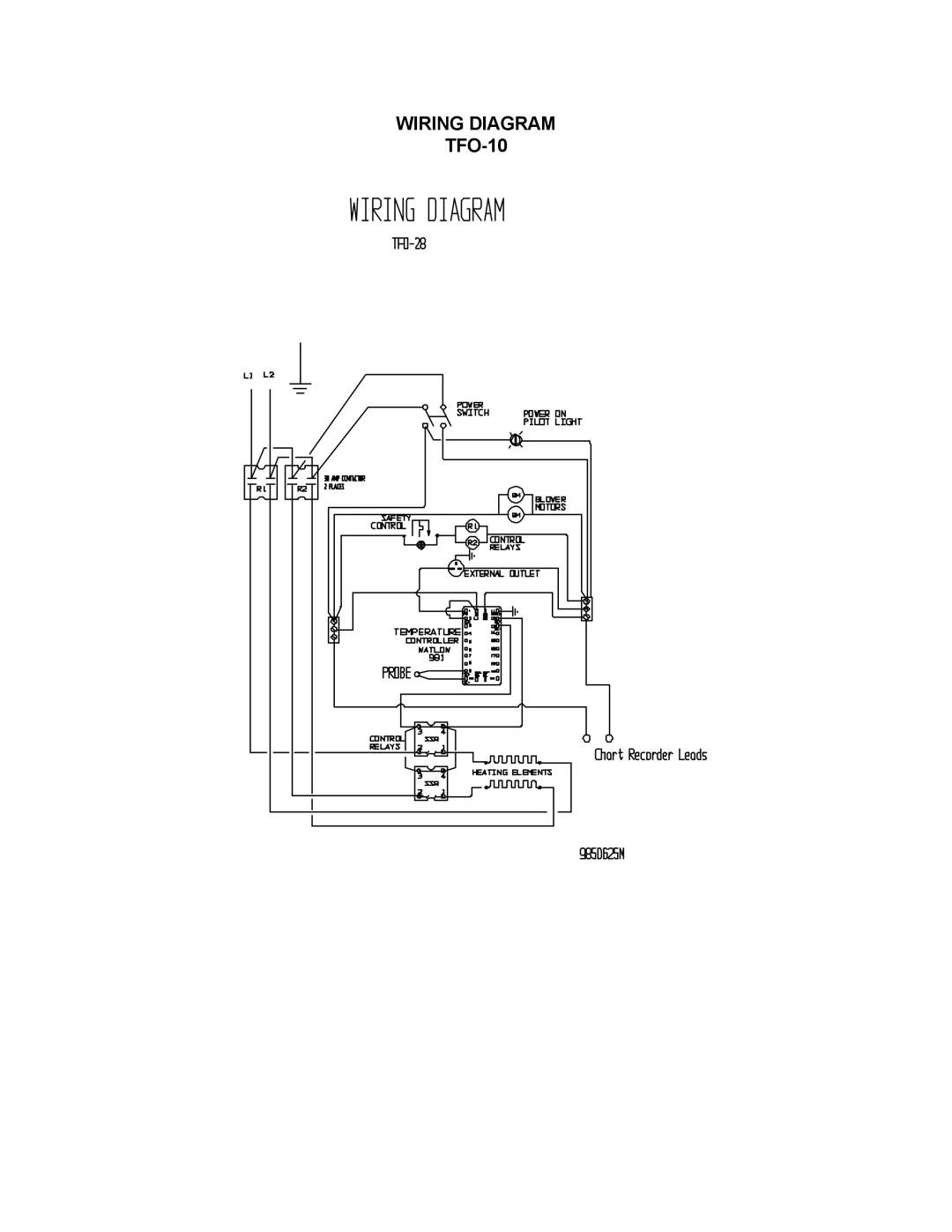 Cascade TVO-2, TVO-5, TFO-5, TFO-10, TVO-1, TFO-3, TFO-28 manual Wiring Diagram 