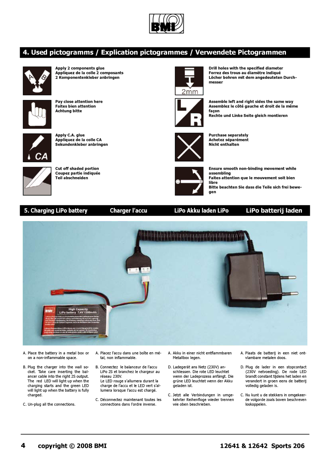 Case It/BMI 206 manual Pay close attention here Faites bien attention Achtung bitte 