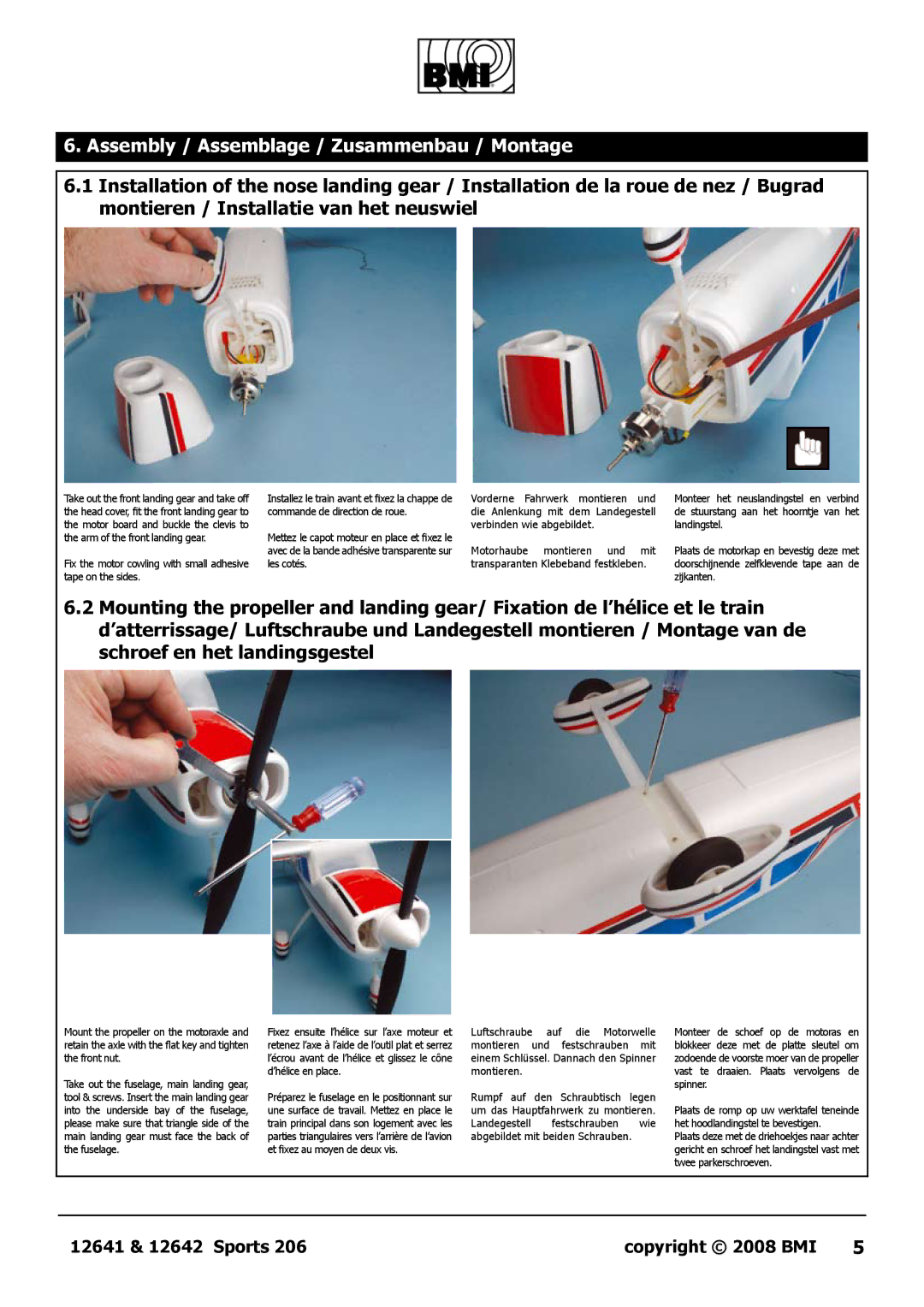 Case It/BMI 206 manual Assembly / Assemblage / Zusammenbau / Montage 