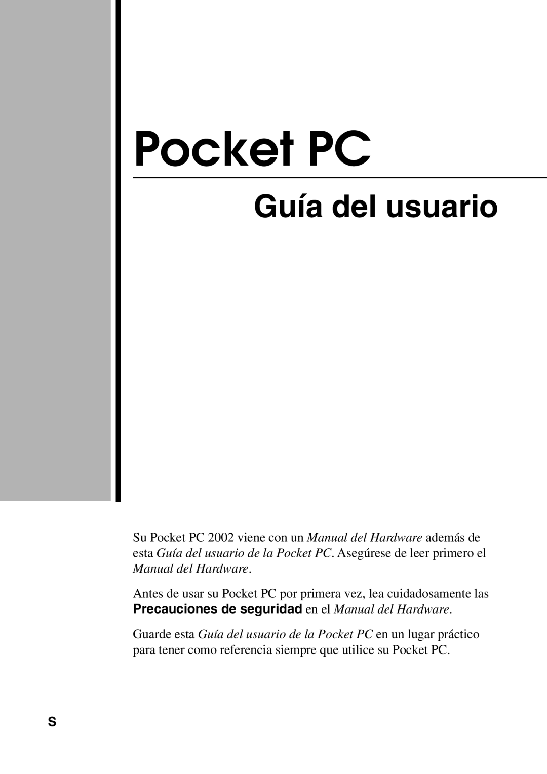 Casio 2002 manual Pocket PC 