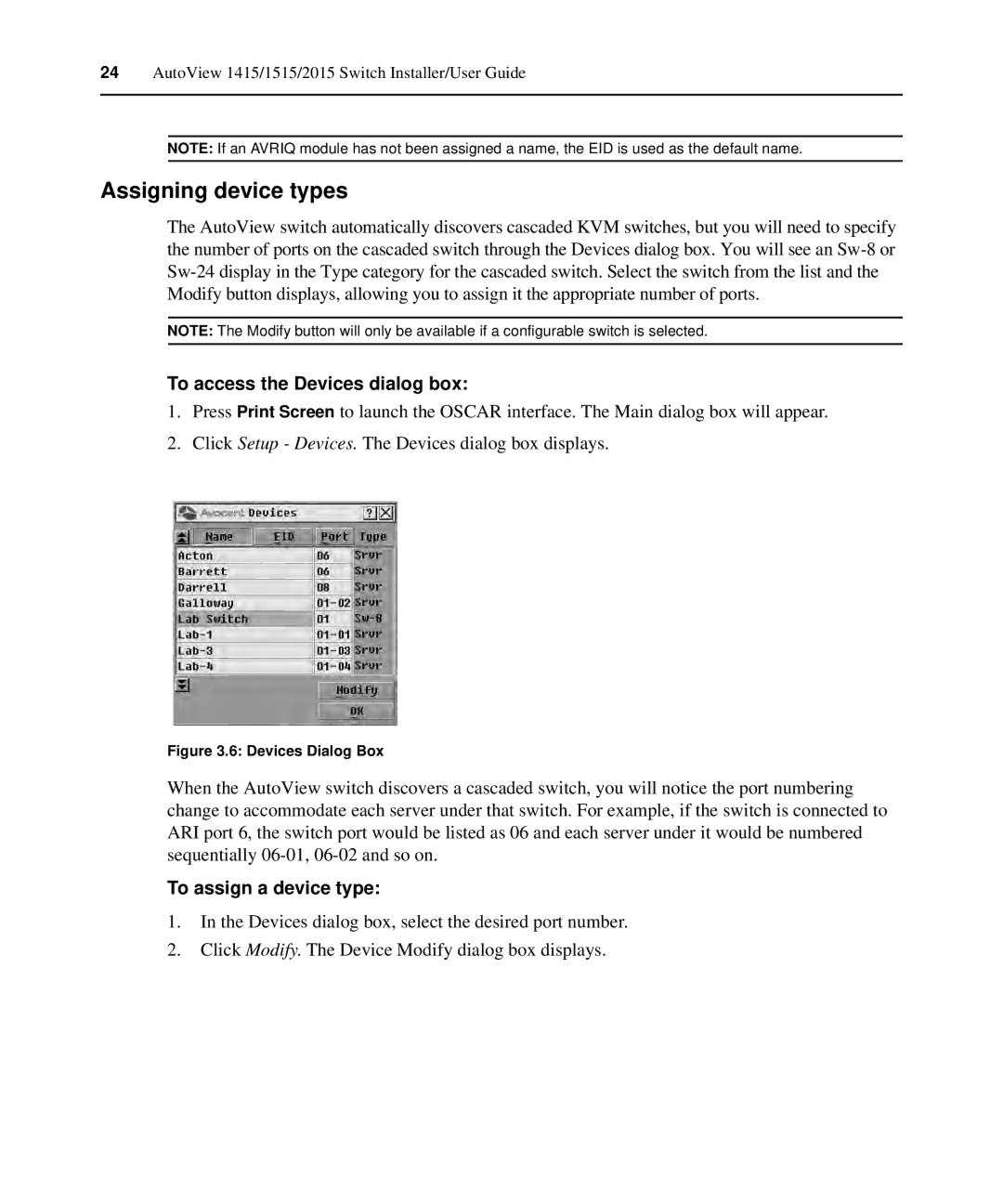 Casio 2015 manual Assigning device types, To access the Devices dialog box, To assign a device type 