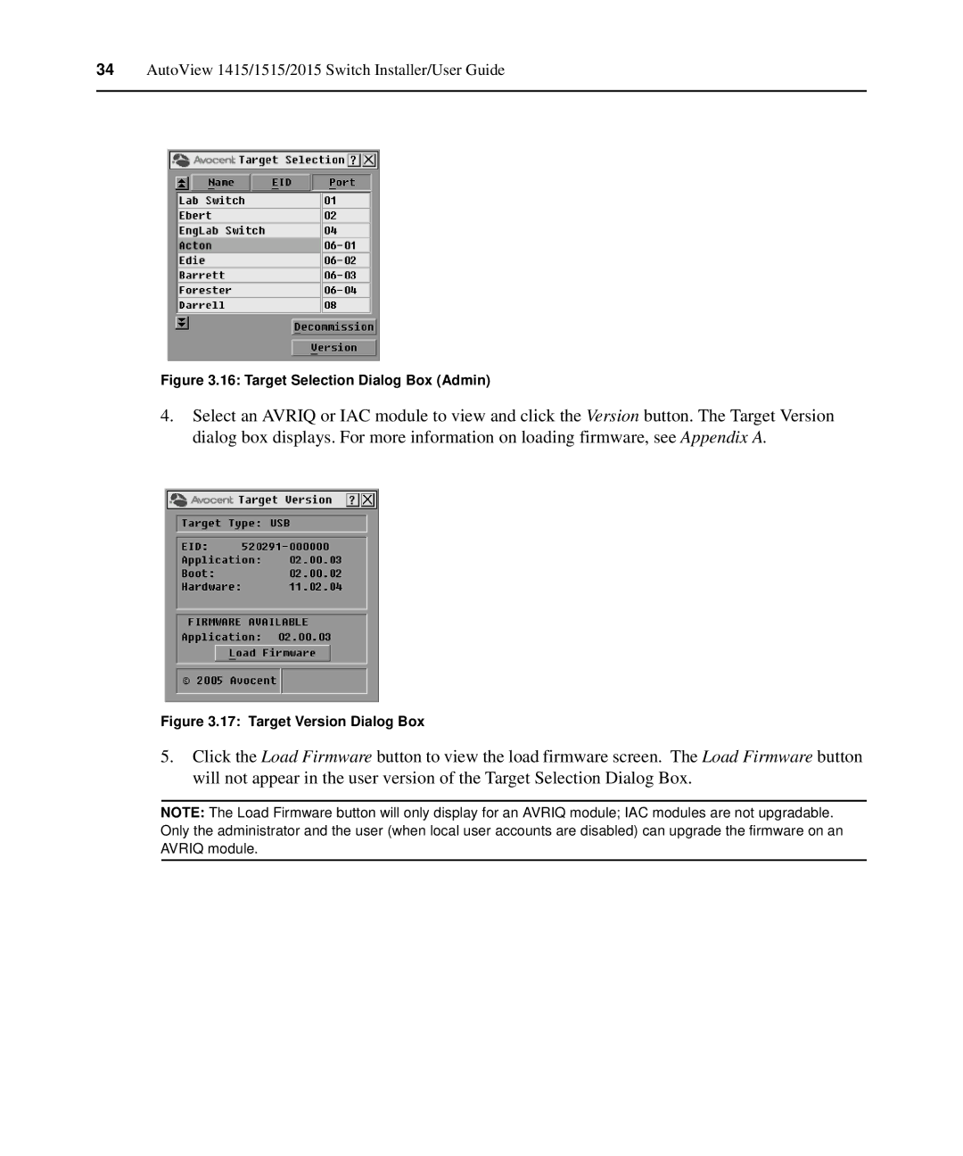 Casio 2015 manual Target Selection Dialog Box Admin 