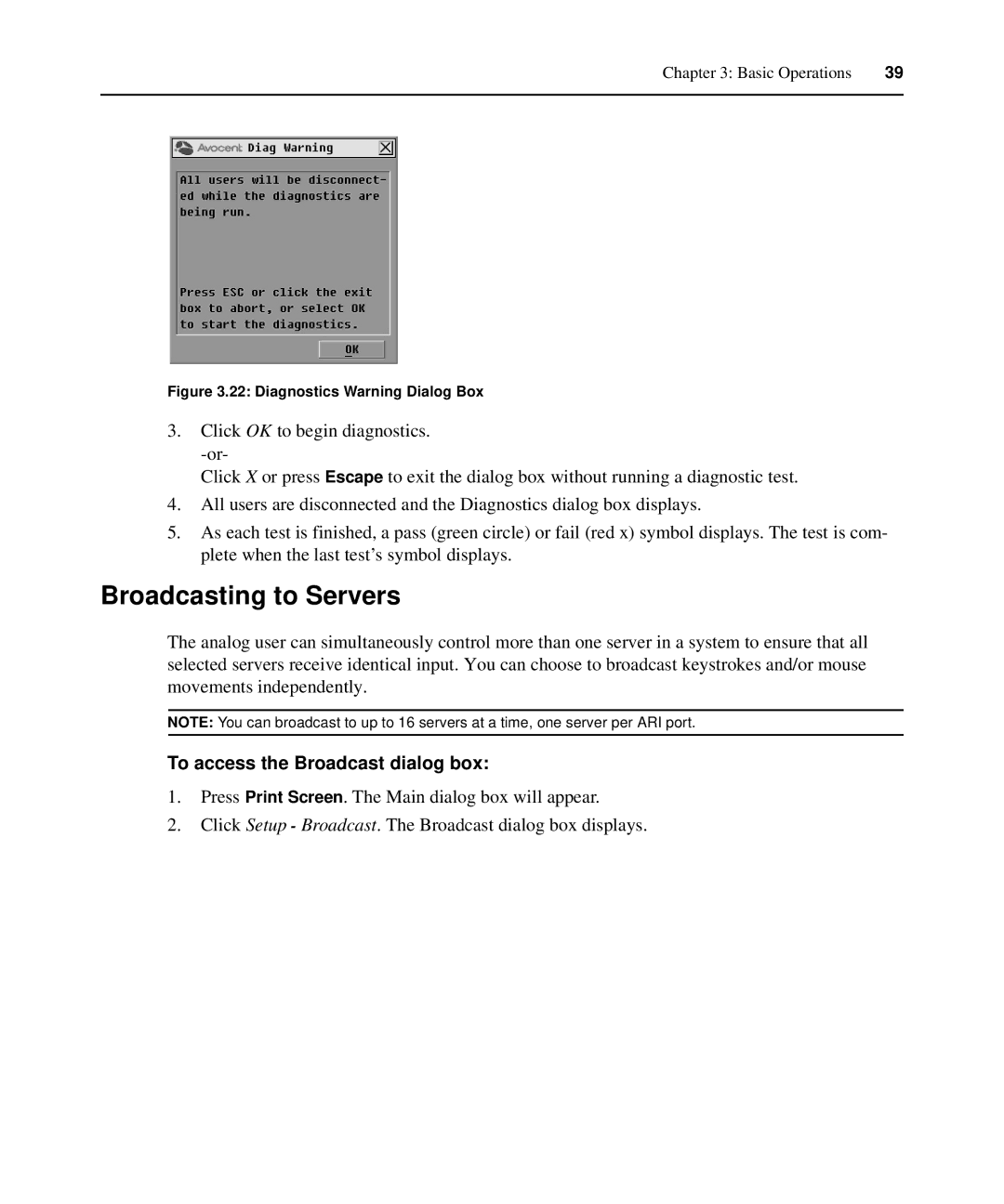 Casio 2015 manual Broadcasting to Servers, To access the Broadcast dialog box 