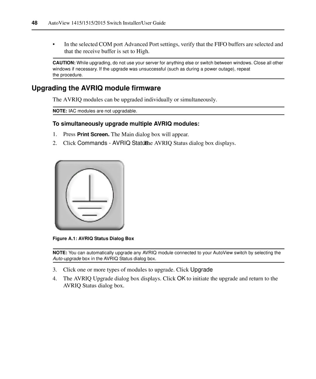 Casio 2015 manual Upgrading the Avriq module firmware, To simultaneously upgrade multiple Avriq modules 