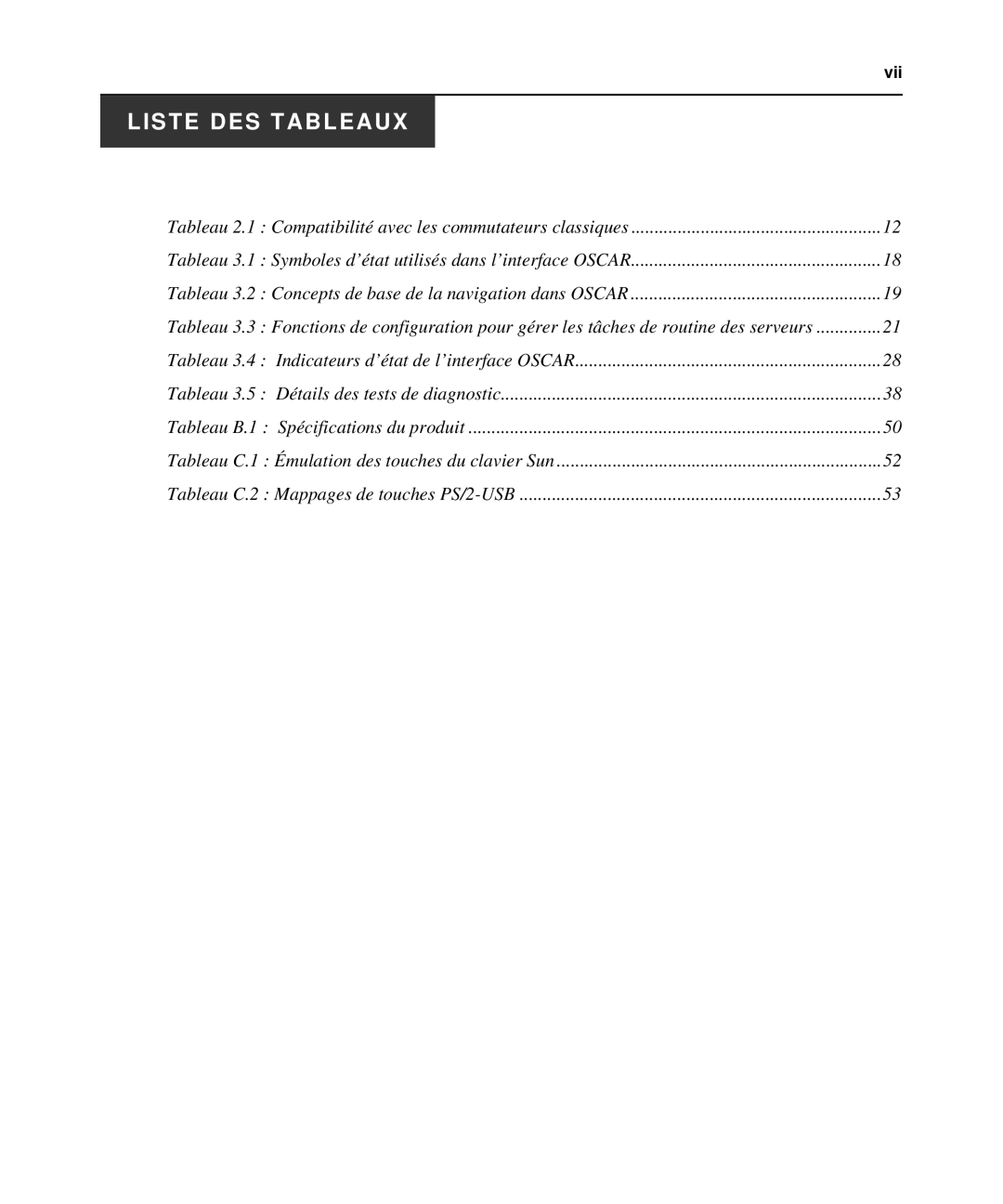 Casio 2015 manual Liste DES Tableaux 