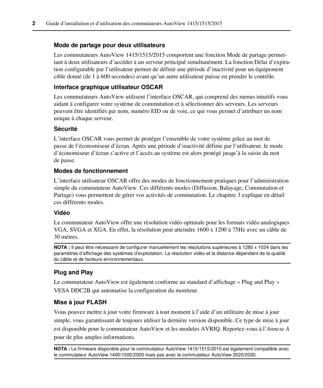 Casio 2015 manual Mode de partage pour deux utilisateurs, Interface graphique utilisateur Oscar, Sécurité, Vidéo 