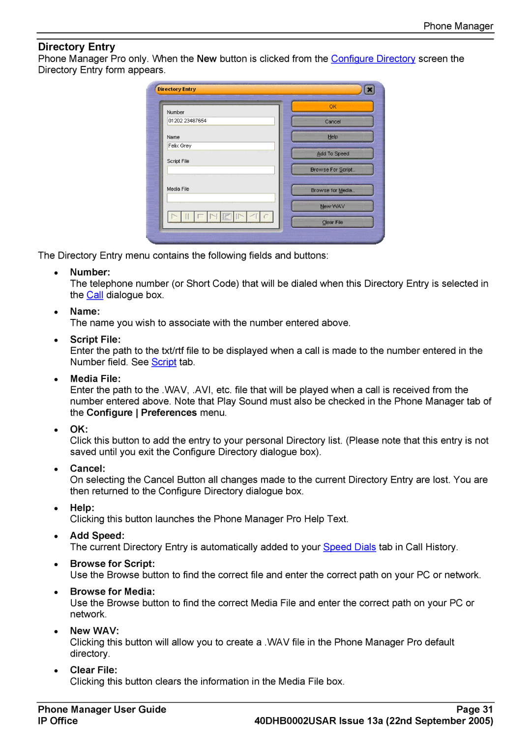 Casio 40DHB0002USAR manual Directory Entry 