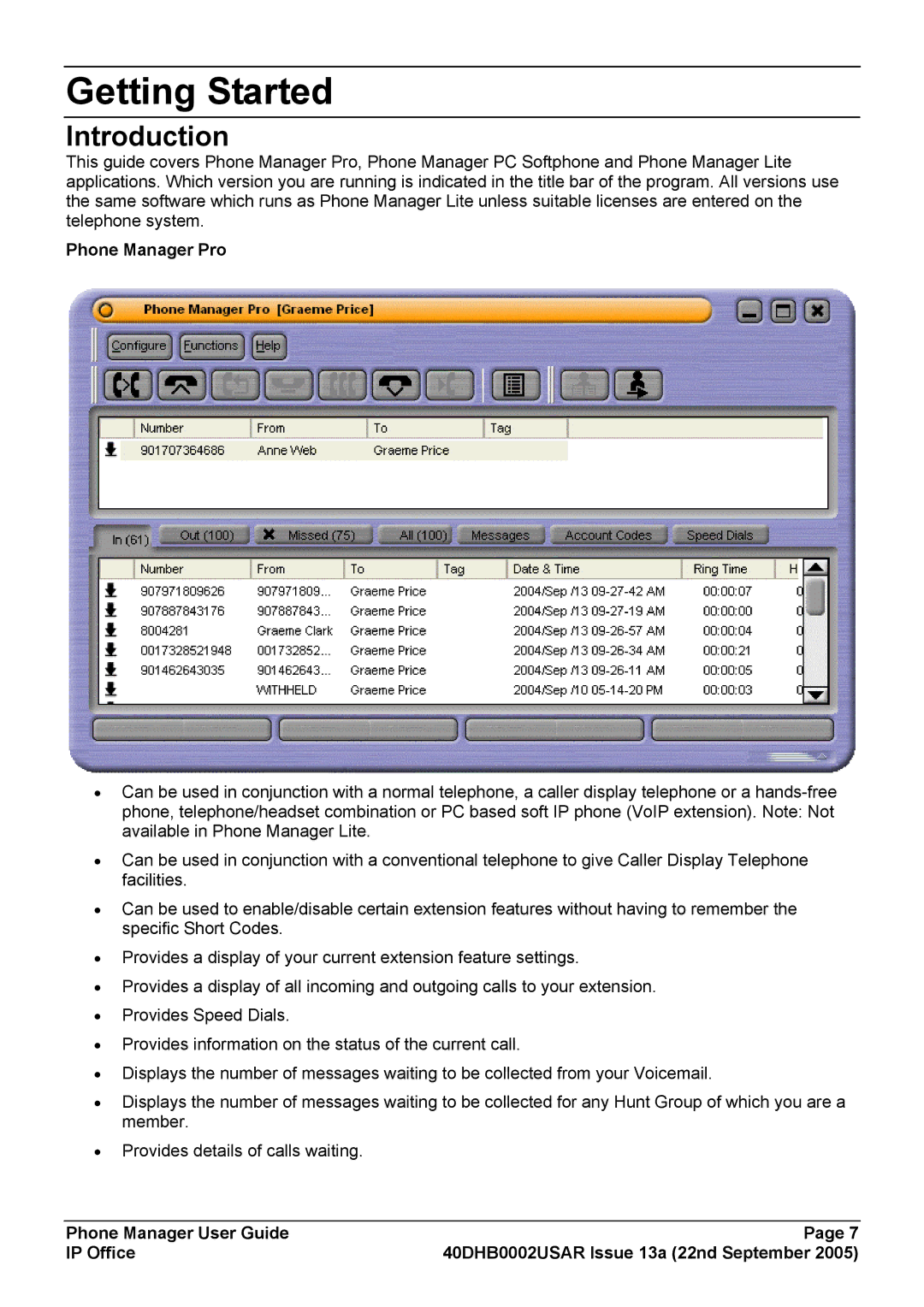 Casio 40DHB0002USAR manual Getting Started, Introduction, Phone Manager Pro 