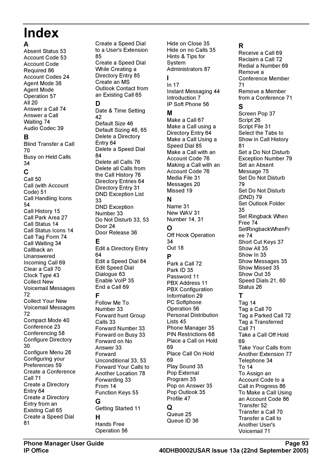 Casio 40DHB0002USAR manual Index 