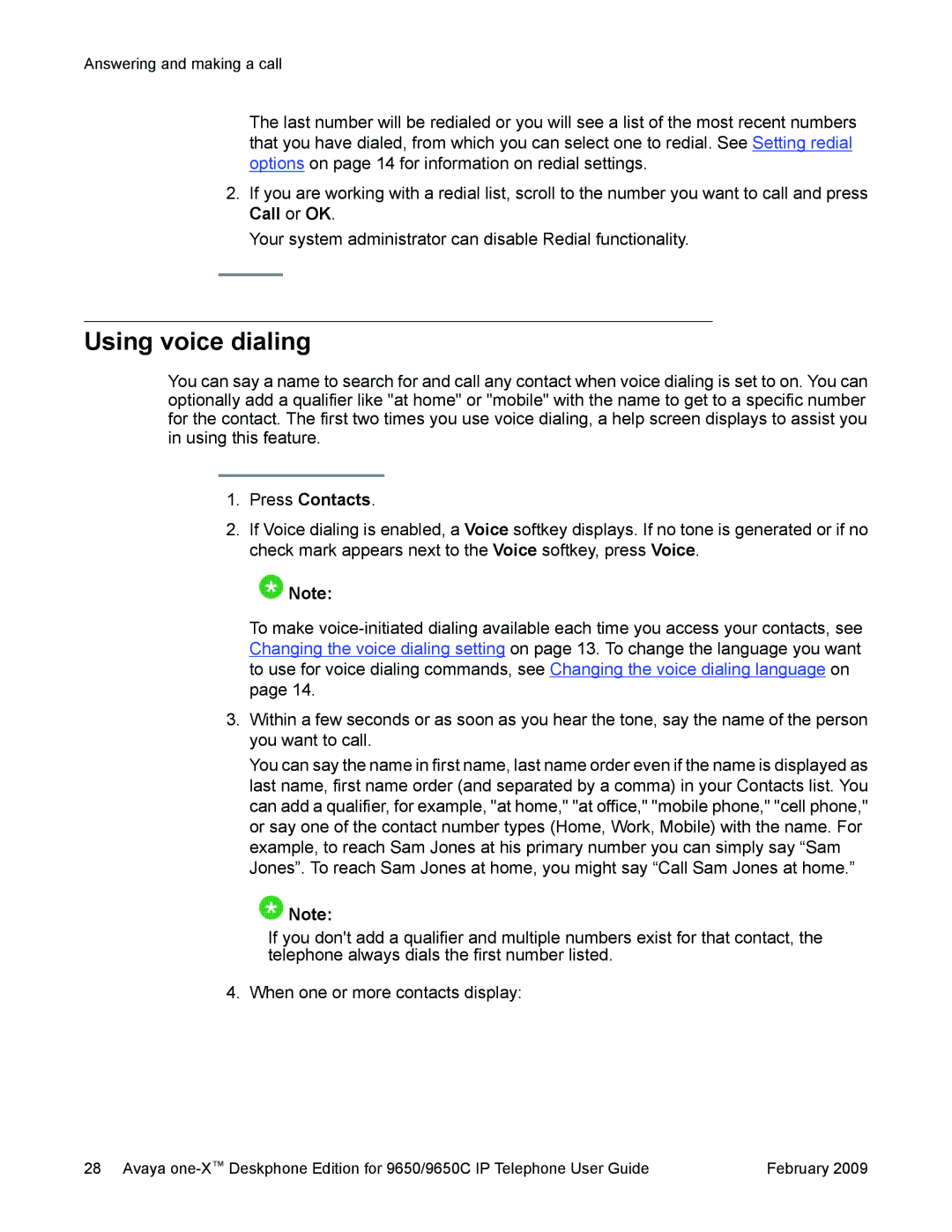 Casio 9650 manual Using voice dialing, Press Contacts 