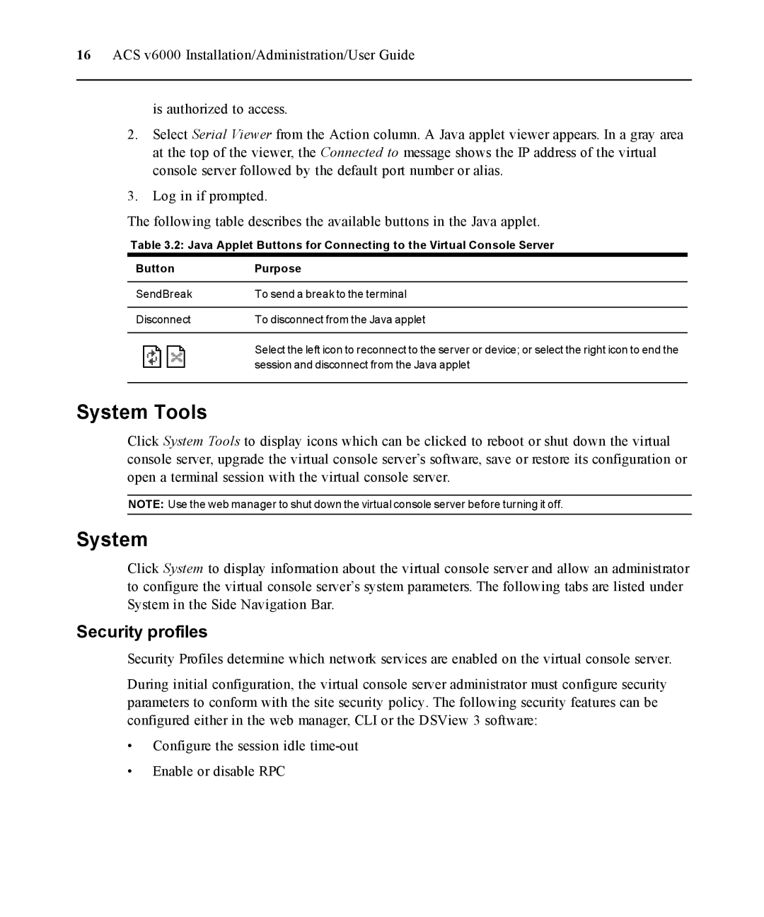 Casio ACS V6000 manual System Tools, Security profiles 