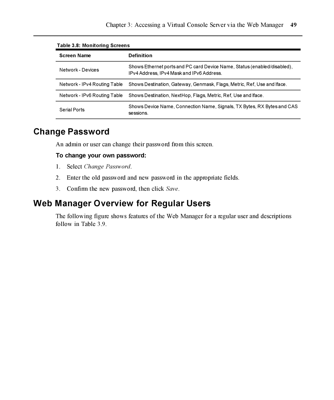 Casio ACS V6000 manual Change Password, Web Manager Overview for Regular Users, To change your own password 