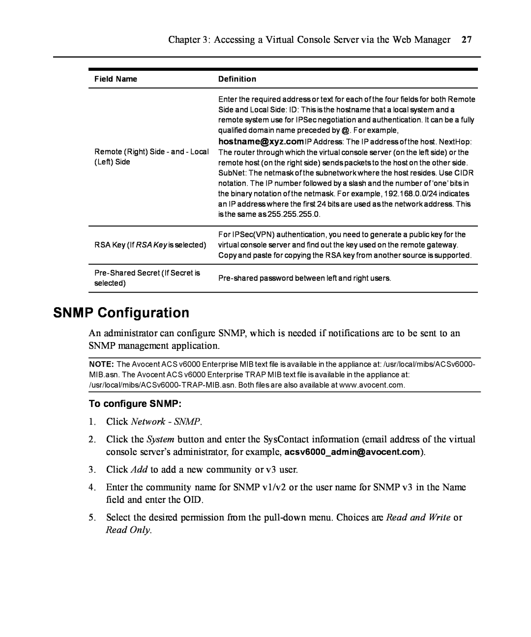 Casio ACS V6000 manual SNMP Configuration, To configure SNMP, Click Network - SNMP 