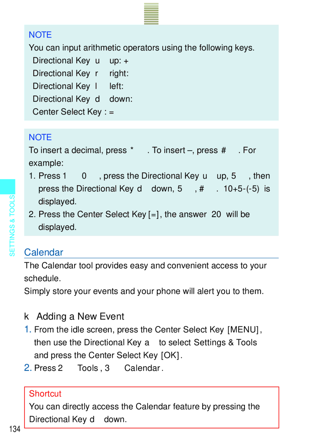 Casio C721 manual Adding a New Event, Press 2 Tools, 3 Calendar 