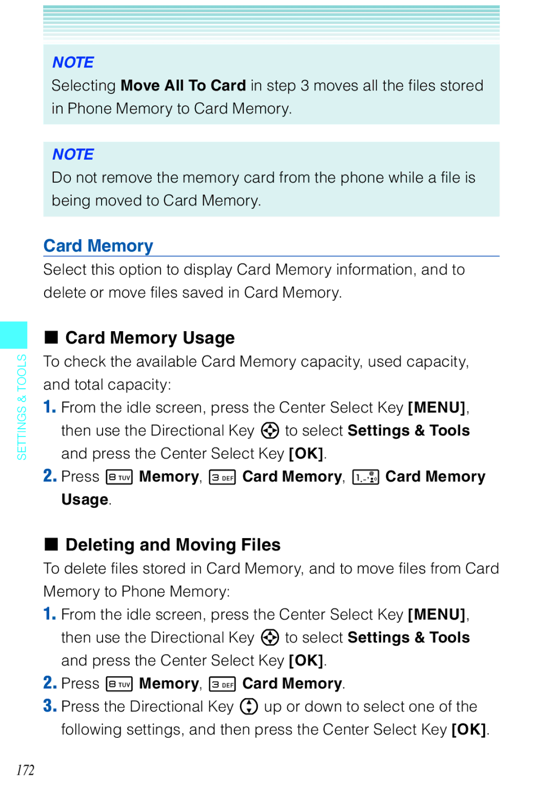 Casio C721 manual Press 8 Memory, 3 Card Memory, 1 Card Memory Usage 