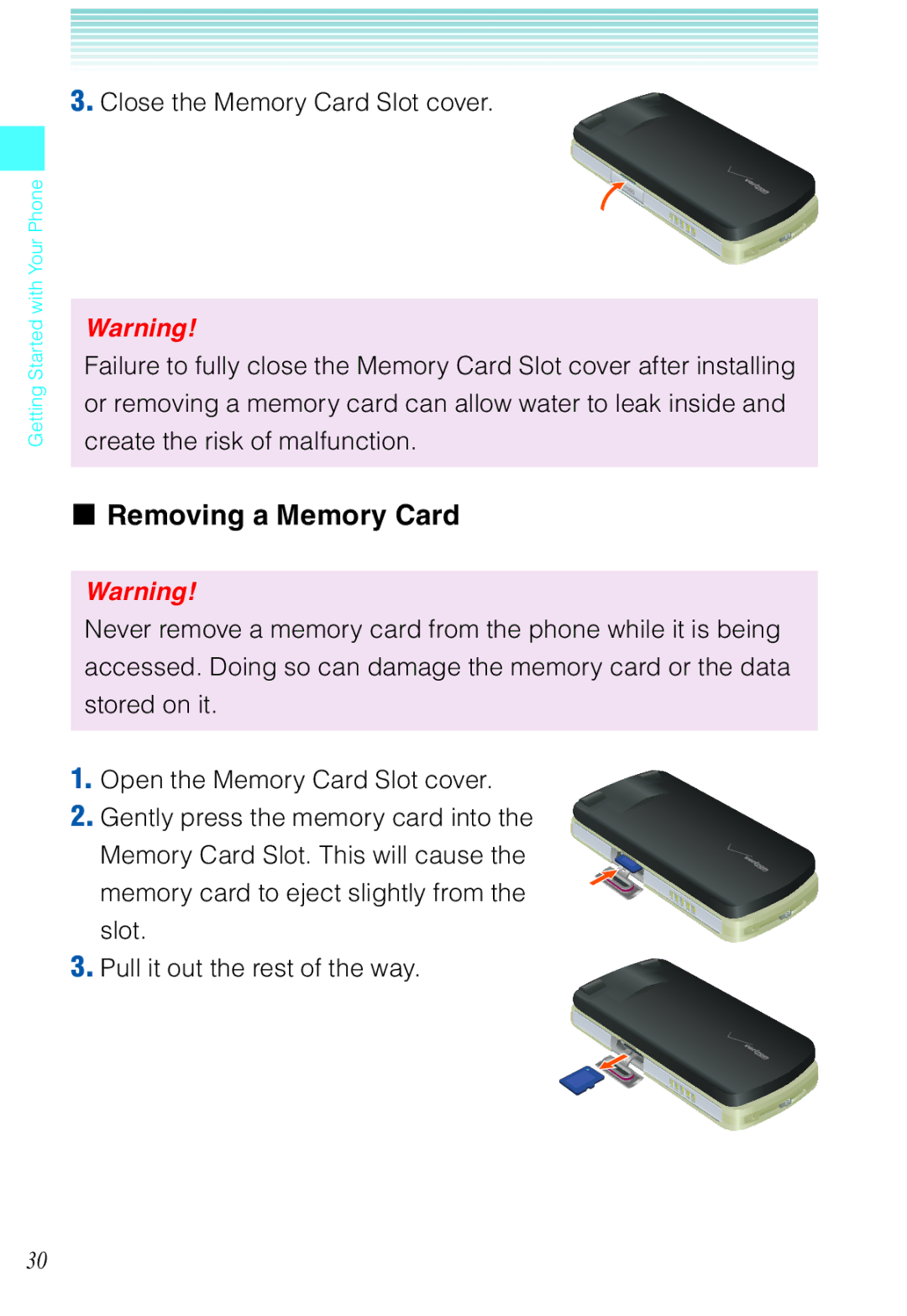 Casio C721 manual Removing a Memory Card 