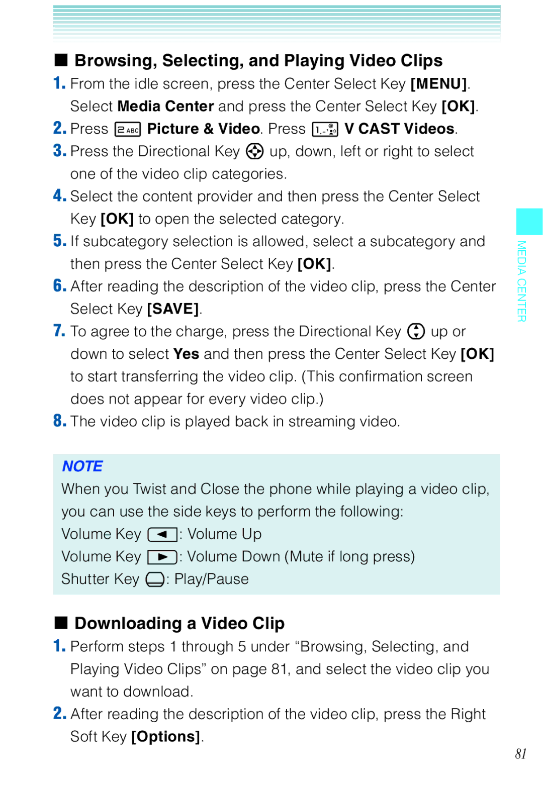 Casio C721 manual Browsing, Selecting, and Playing Video Clips, Downloading a Video Clip 