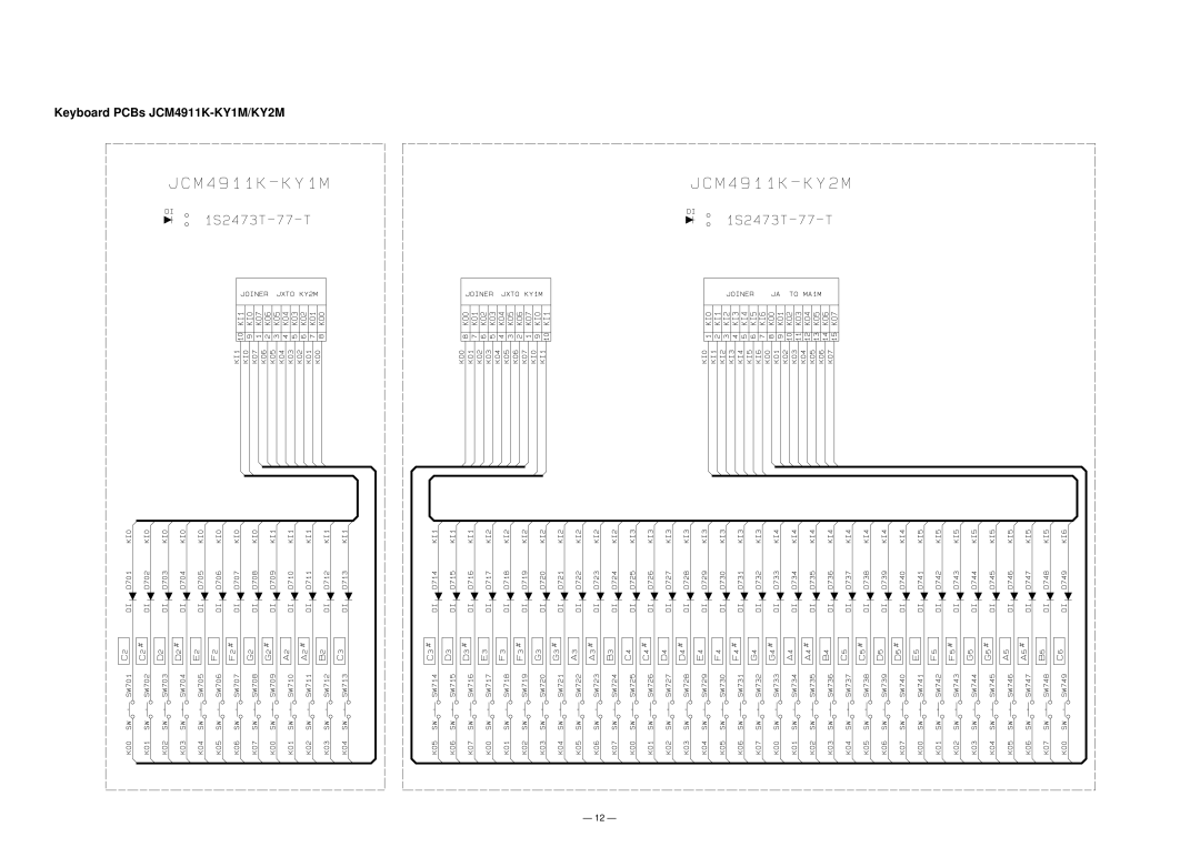 Casio casio electronic keyboard manual Keyboard PCBs JCM4911K-KY1M/KY2M 