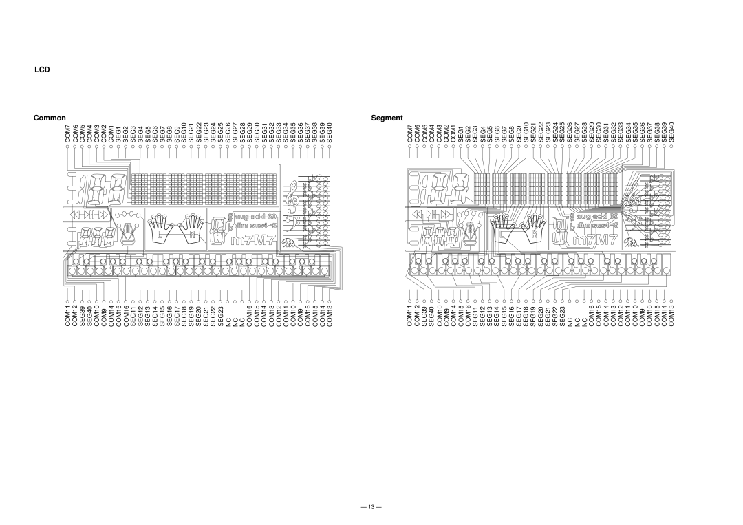 Casio casio electronic keyboard manual Lcd, Segment 