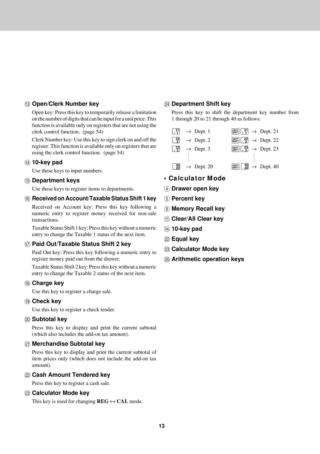 Casio CE-2400O instruction manual Calculator Mode 