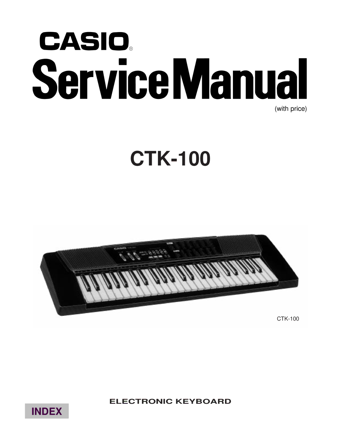 Casio CTK-100 manual 