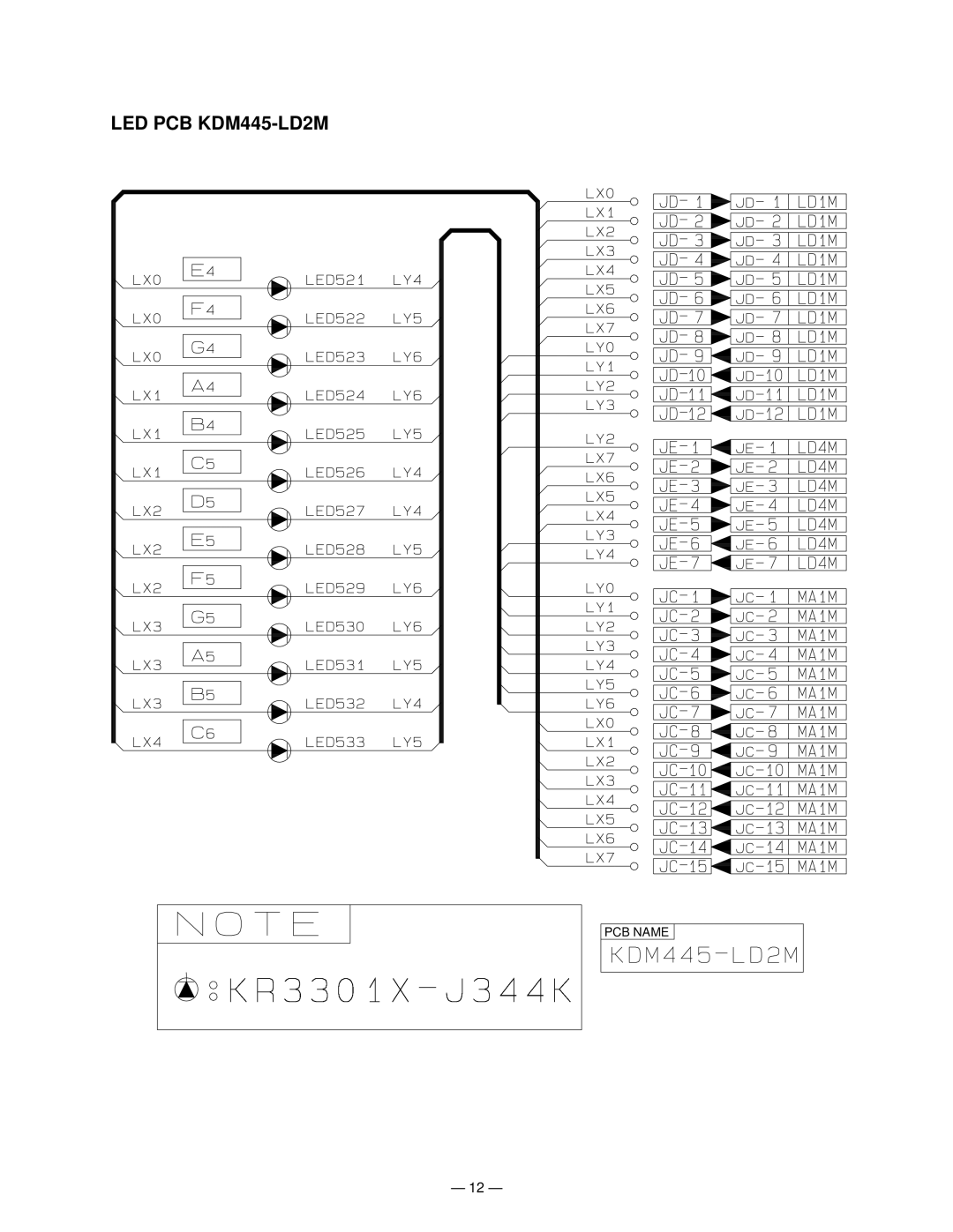 Casio CTK-220L manual LED PCB KDM445-LD2M 