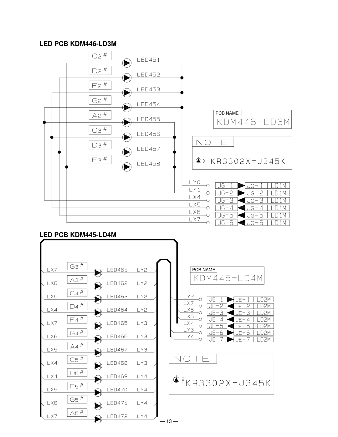 Casio CTK-220L manual LED PCB KDM446-LD3M 