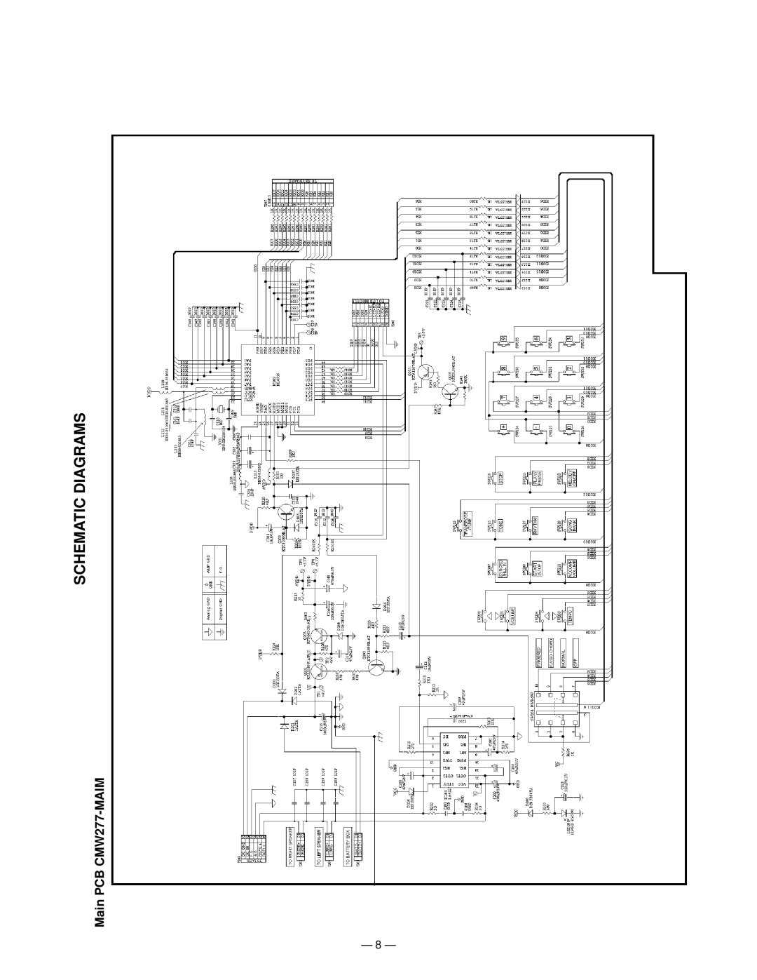 Casio CTK-230 Sep. 2003 manual Schematic Diagrams, Main PCB CMW277-MAIM 