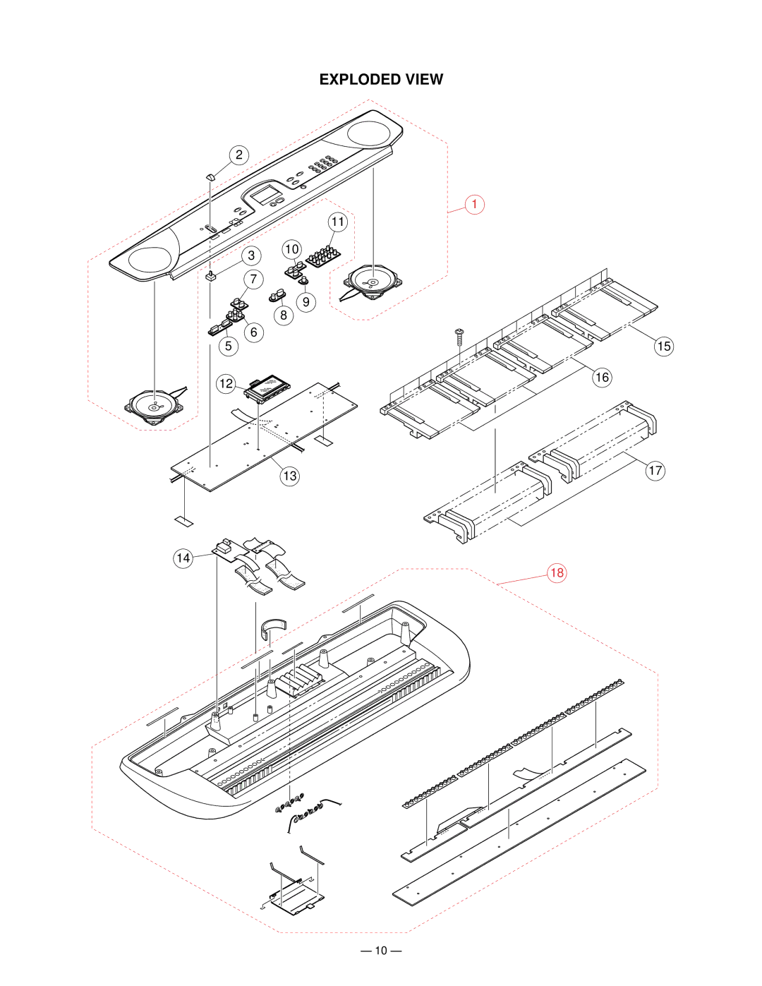 Casio CTK-230 Sep. 2003 manual Exploded View 