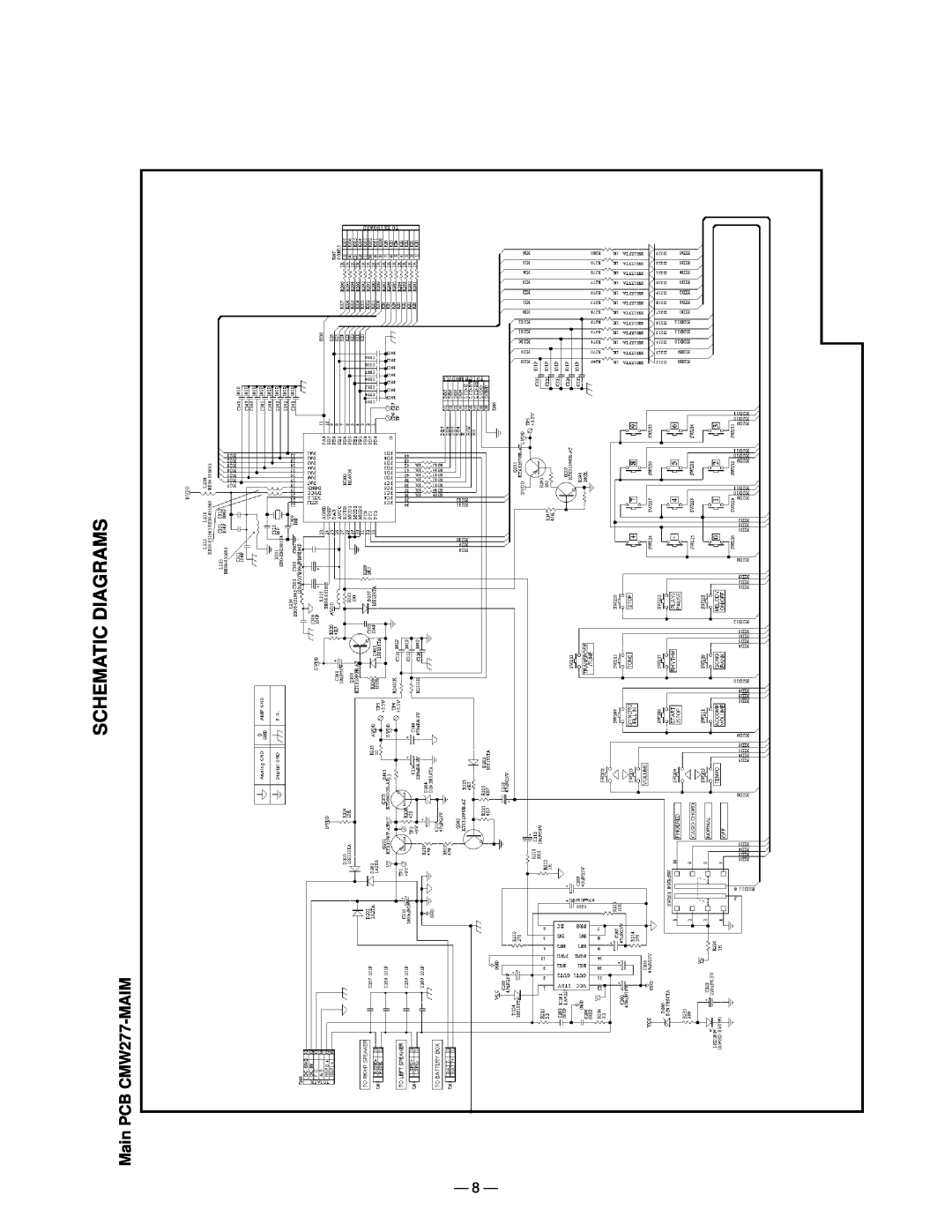 Casio CTK-230 Sep. 2003 manual Schematic Diagrams, Main PCB CMW277-MAIM 