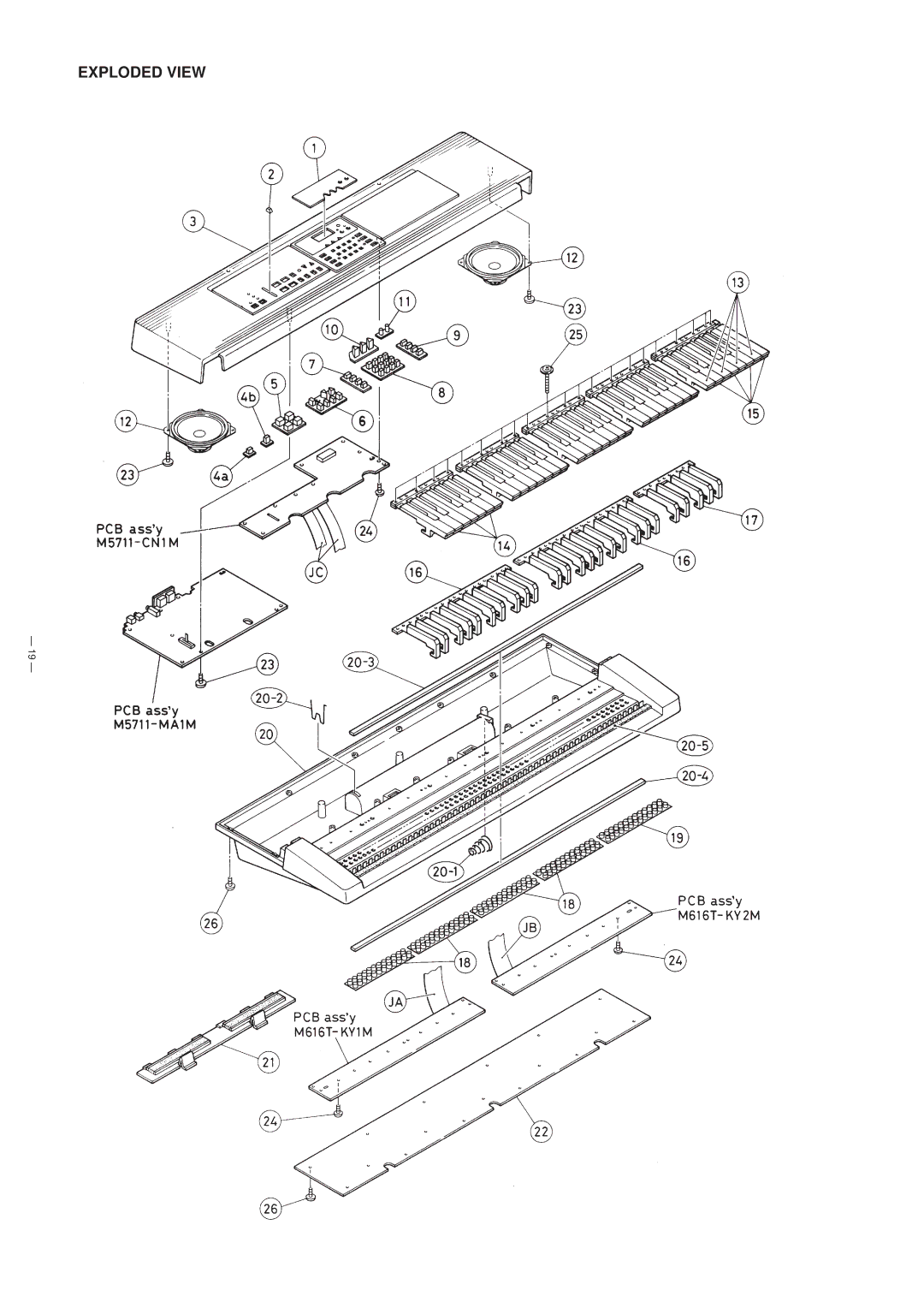 Casio CTK-650 manual Exploded View 