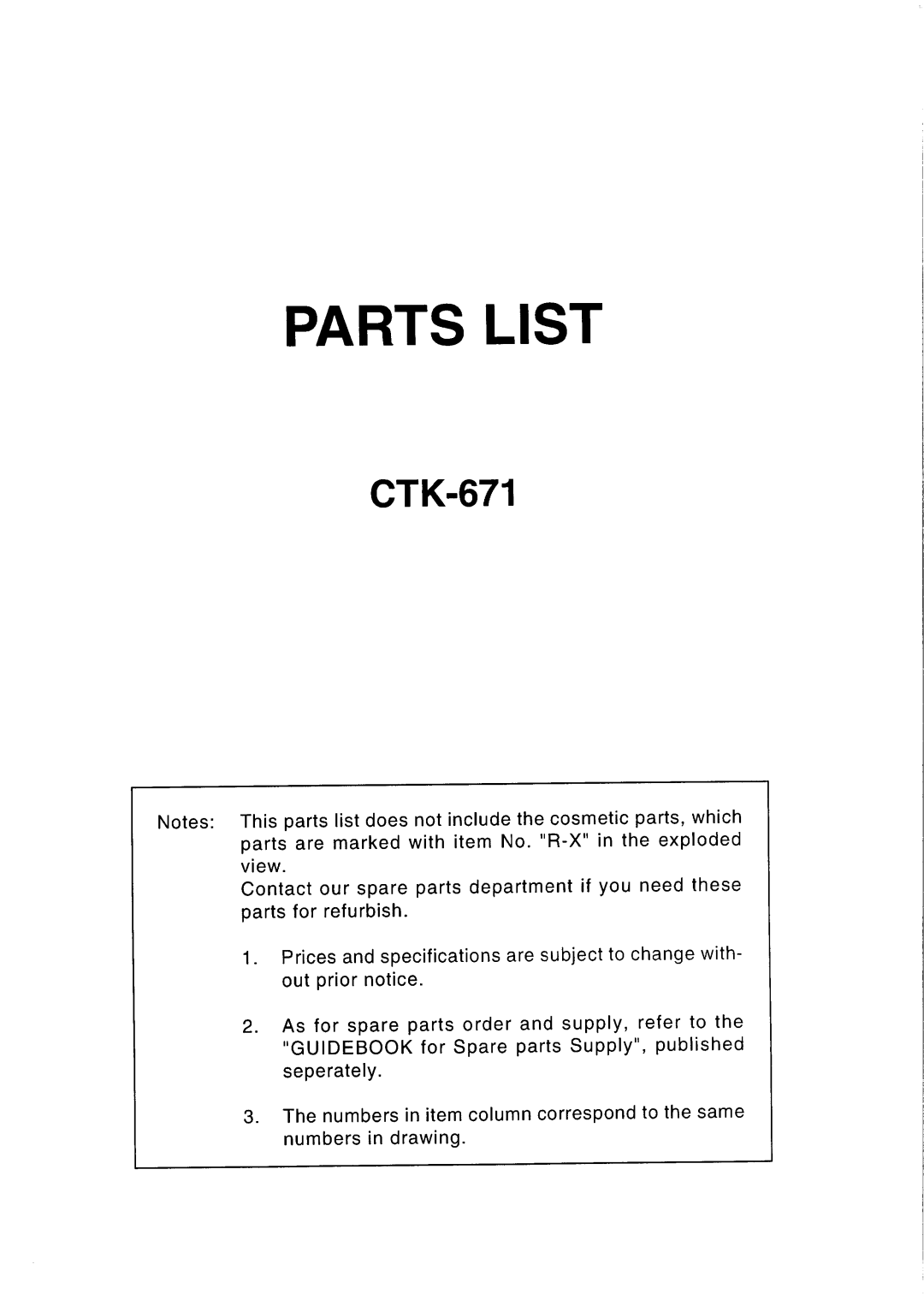 Casio CTK-671 manual 