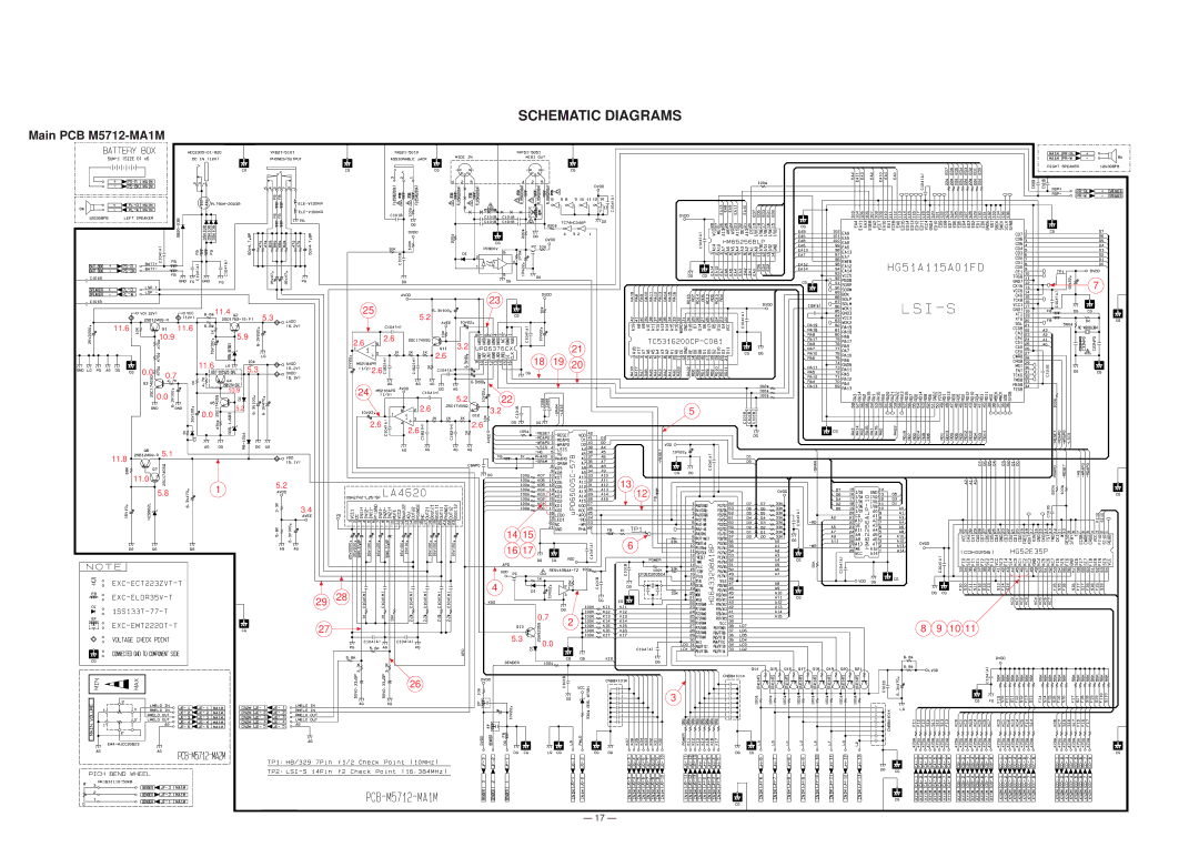 Casio CTK-750 manual Schematic Diagrams 