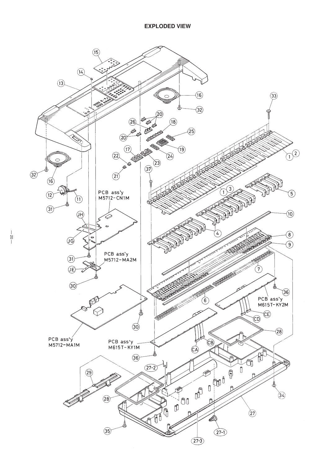 Casio CTK-750 manual Exploded View 