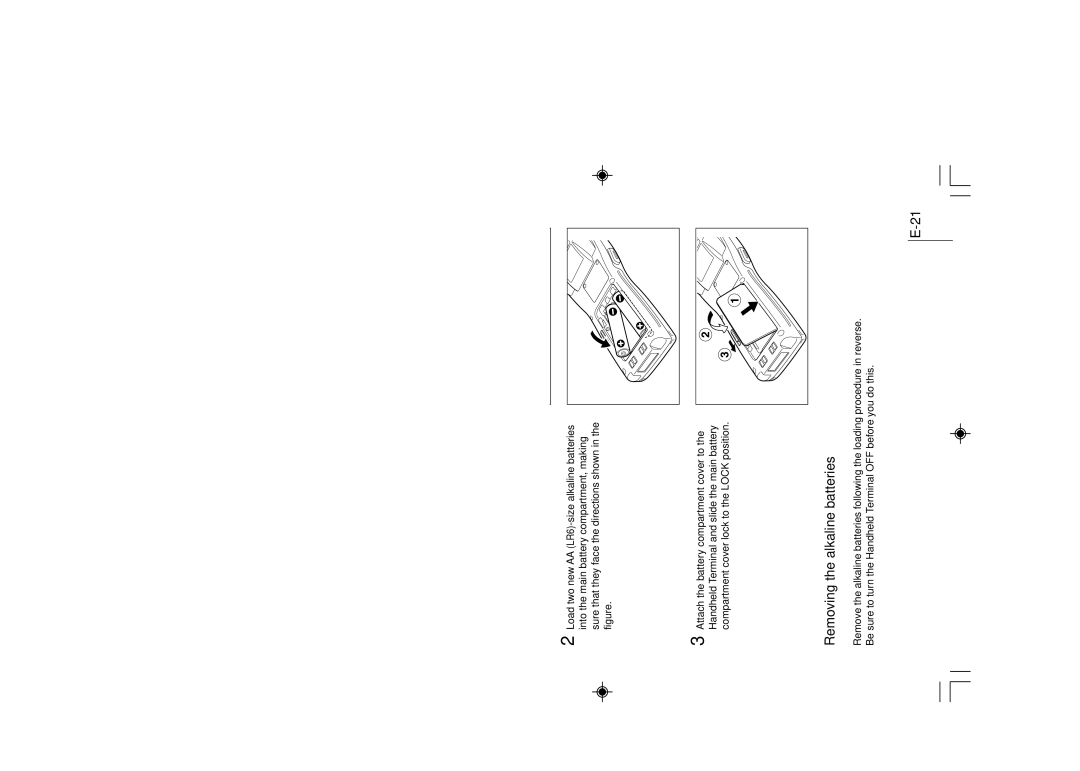 Casio DT-930 manual Loading the alkaline batteries, Removing the alkaline batteries, Directions 