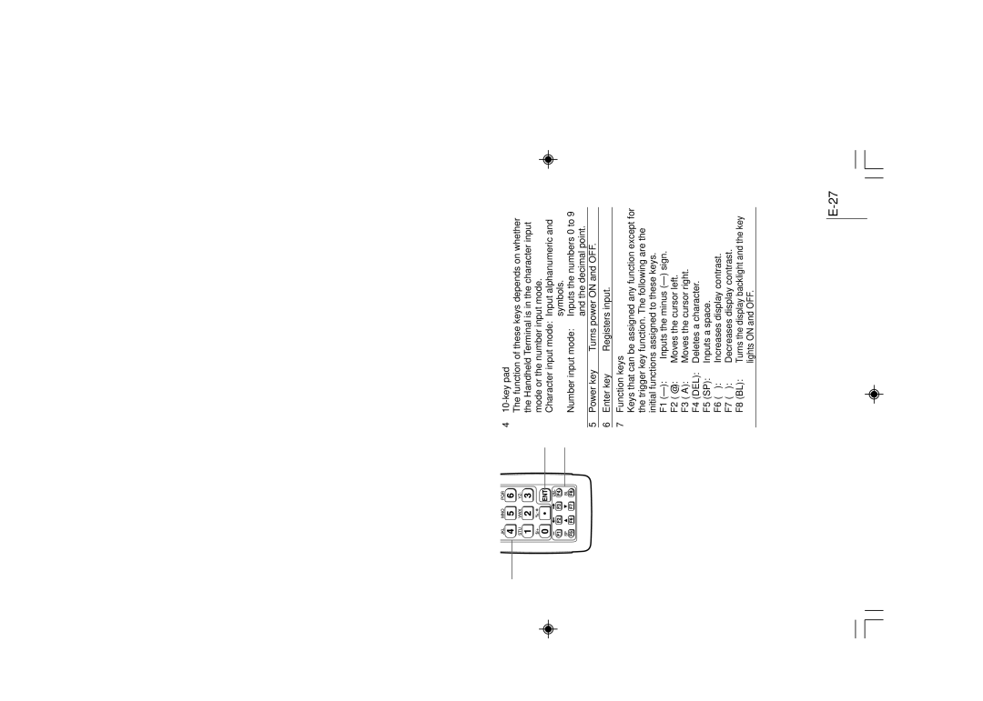 Casio DT-930 manual Keys and Their Functions 