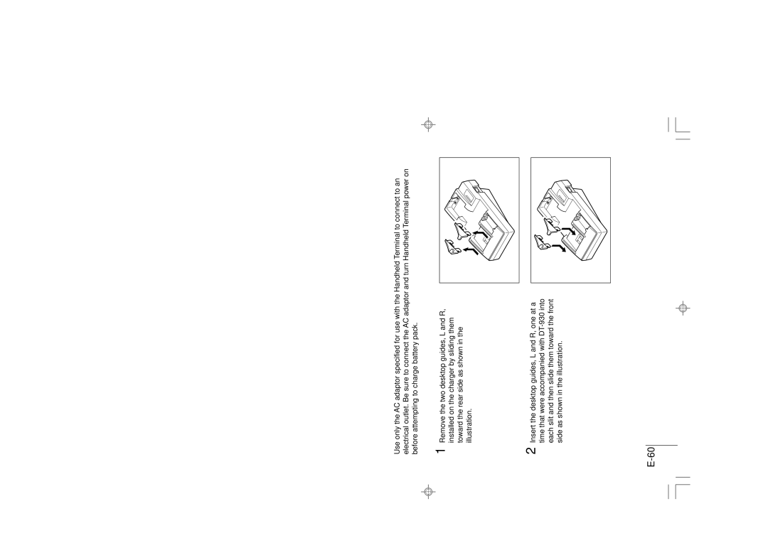 Casio DT-930 manual When You Are Using the Down-facing Reader Port Model, Setting up the Cradle-type Battery Charger 