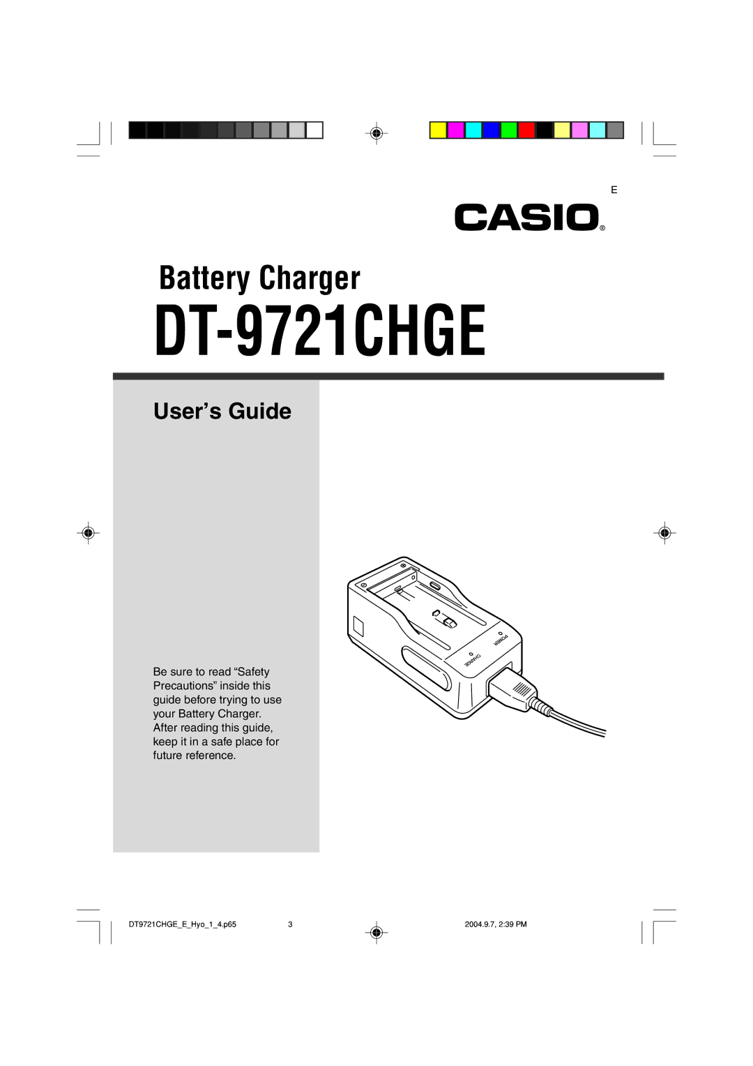 Casio DT-9721CHGE manual 