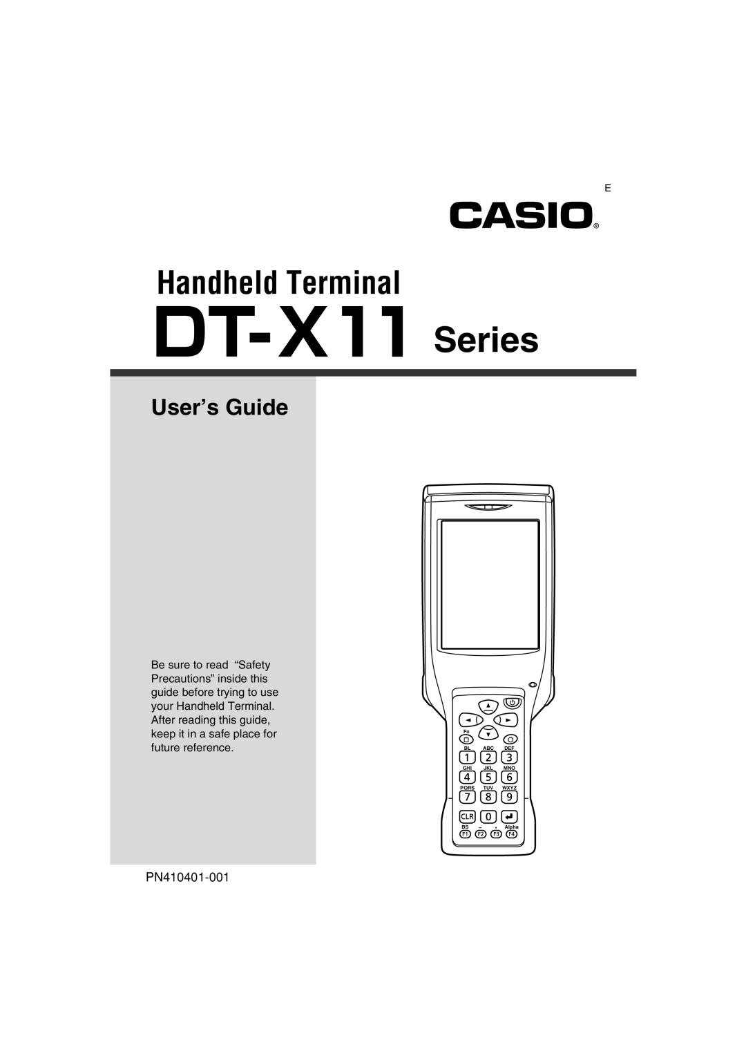 Casio DT-X11 Series manual 