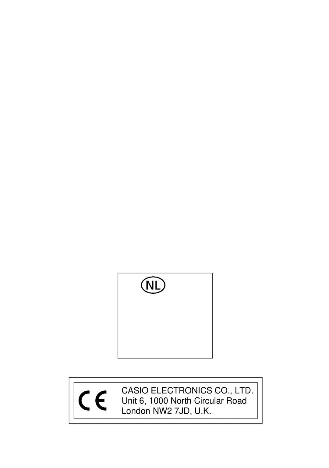 Casio E-115 manual Unit 6, 1000 North Circular Road London NW2 7JD, U.K 