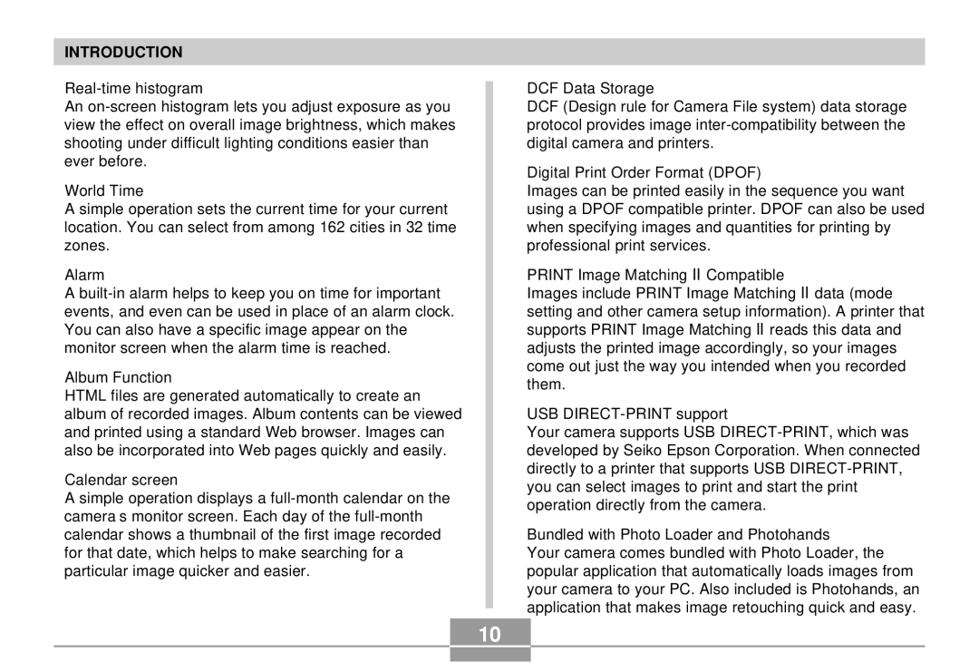 Casio EX-M20 manual Introduction 