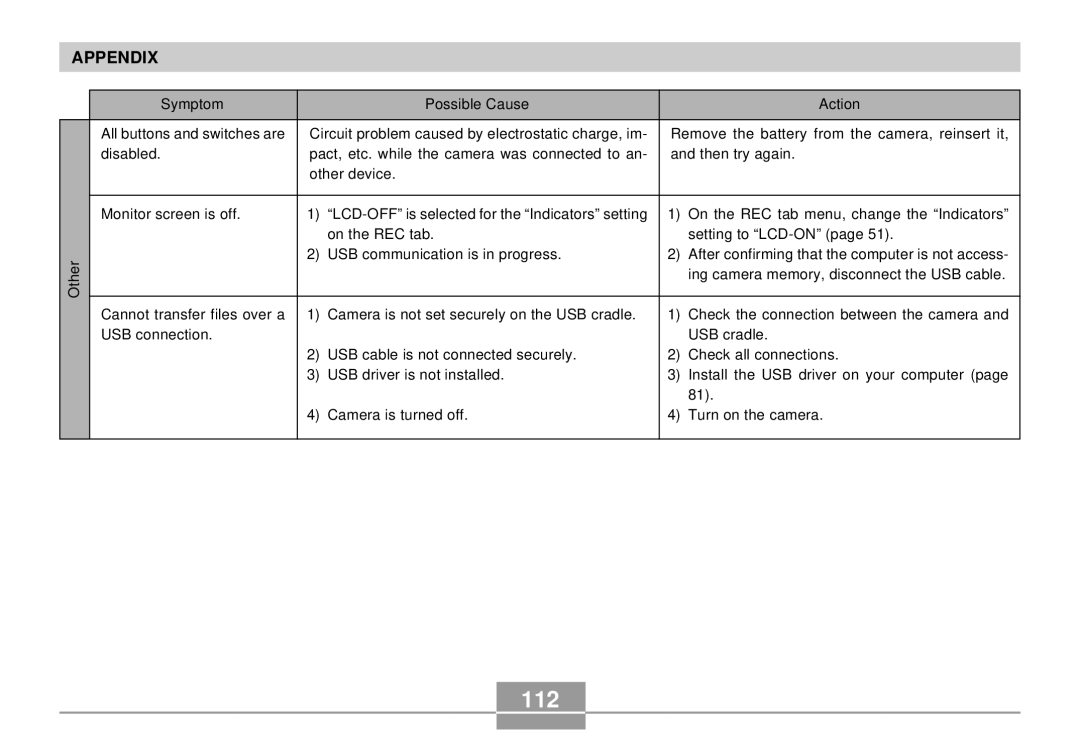 Casio EX-S2/EX-M2 manual 112 