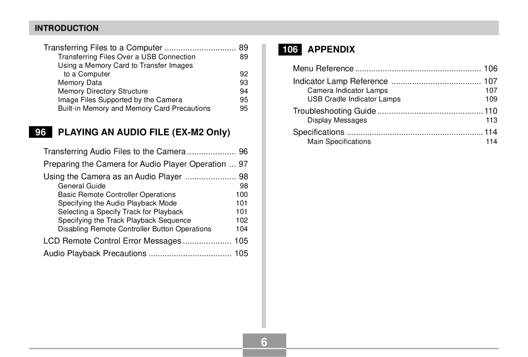 Casio EX-S2/EX-M2 manual Playing AN Audio File EX-M2 Only, Transferring Files to a Computer 