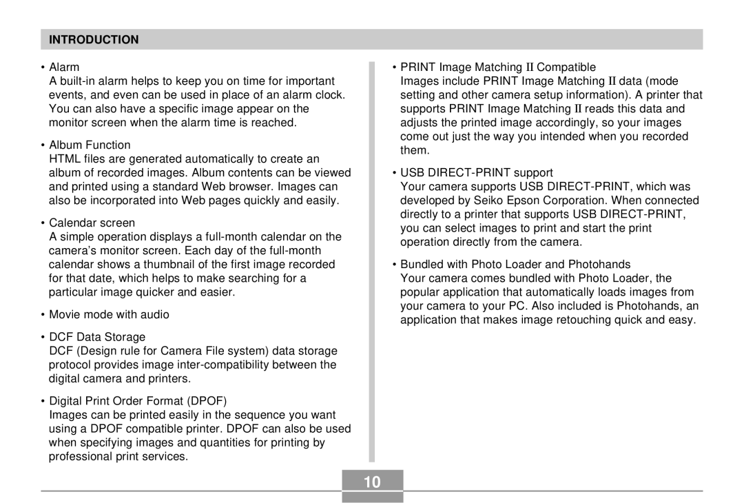 Casio EX-S3 manual Introduction 