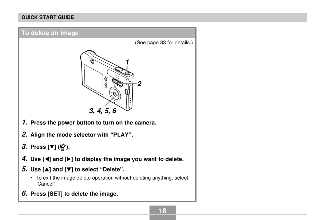 Casio EX-S3 manual To delete an image, Press SET to delete the image 