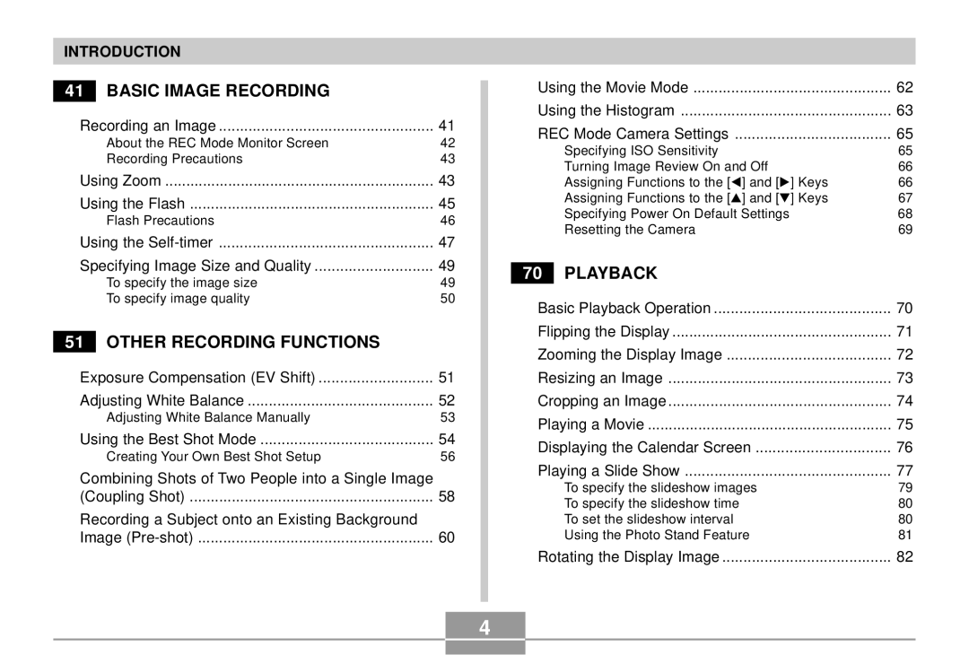 Casio EX-S3 manual Basic Image Recording 